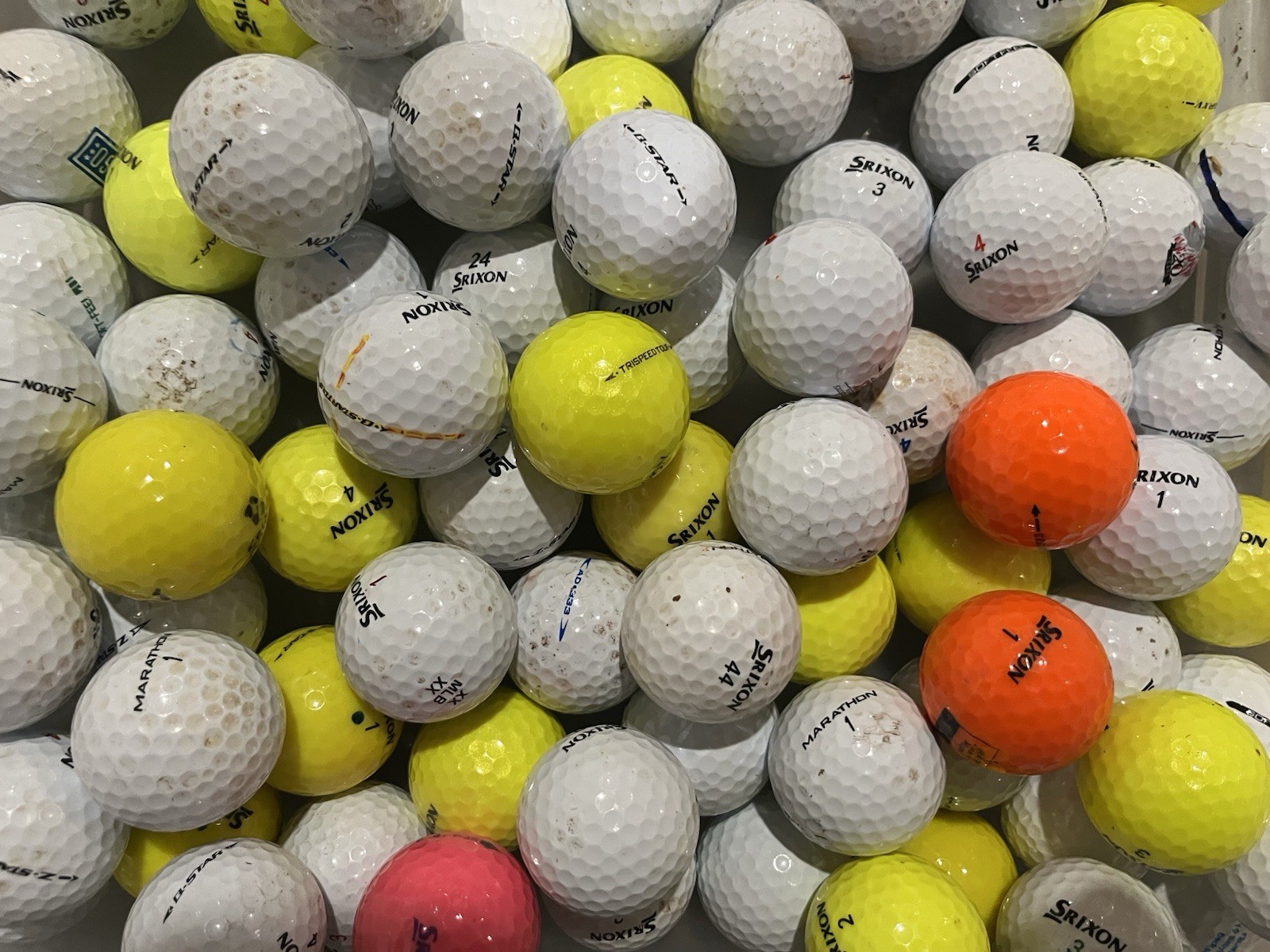 100 Used Srixon Mixed Used Golf Balls Mixed Condition 3A And Below