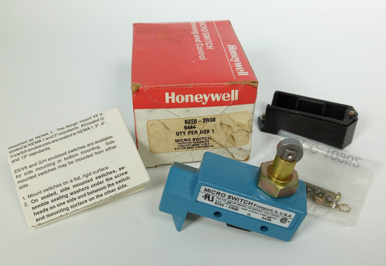MICRO SWITCH BZE6-2RQ8 HONEYWELL LIMIT SWITCH - NEW OPEN BOX