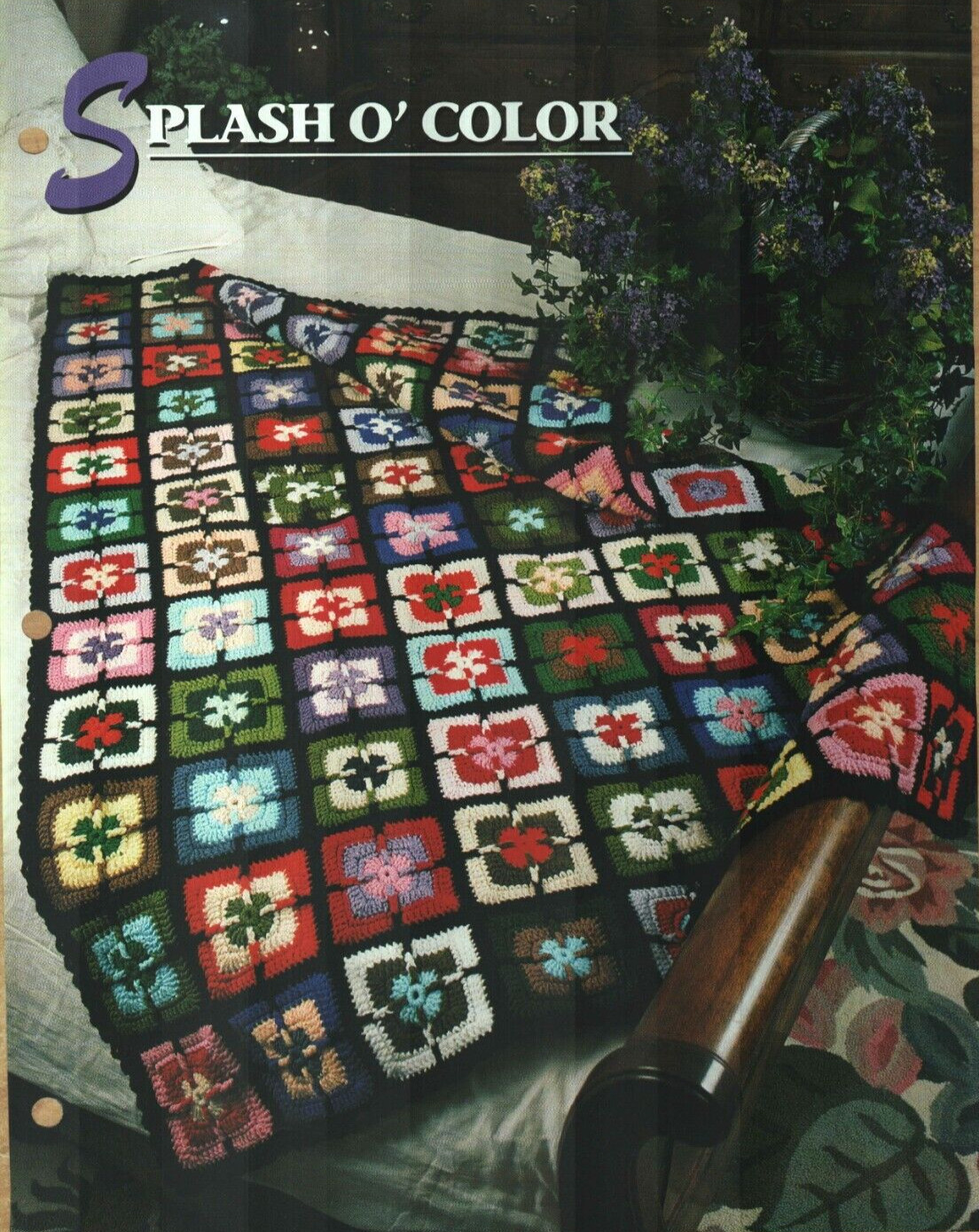 NEW SPLASH O' COLOR ANNIE'S CROCHET QUILT & AFGHAN CLUB PATTERN INSTRUCTIONS