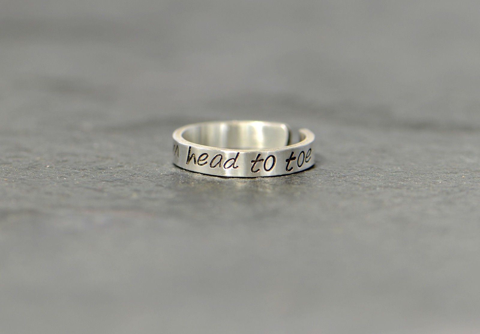 love you from head to toe sterling silver toe ring - dainty