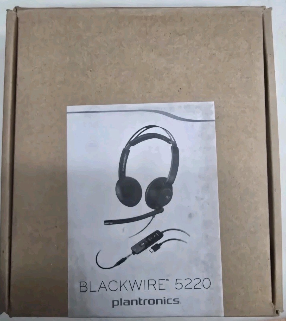 Plantronics - Blackwire C5220 - Wired, Dual-Ear (Stereo) Headset with Boom Mic