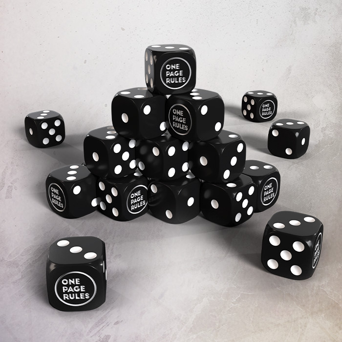 ONE PAGE RULES 16mm Dice Set 20-Pack OPR Grimdark Future MINT NEW