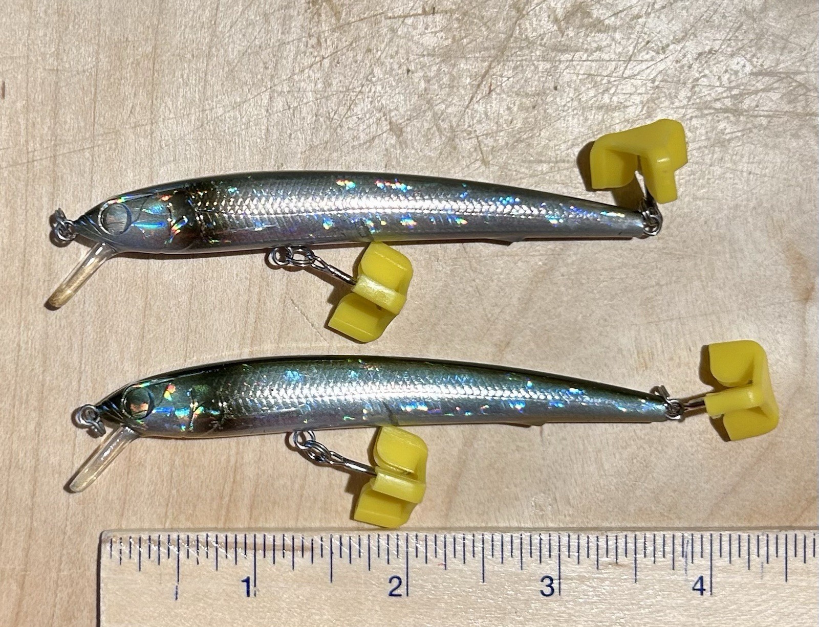 Lot 2 EVERGREEN M-1 INSPIRE MINNOW Fishing Lure Used Japan Suspending Jerkbait