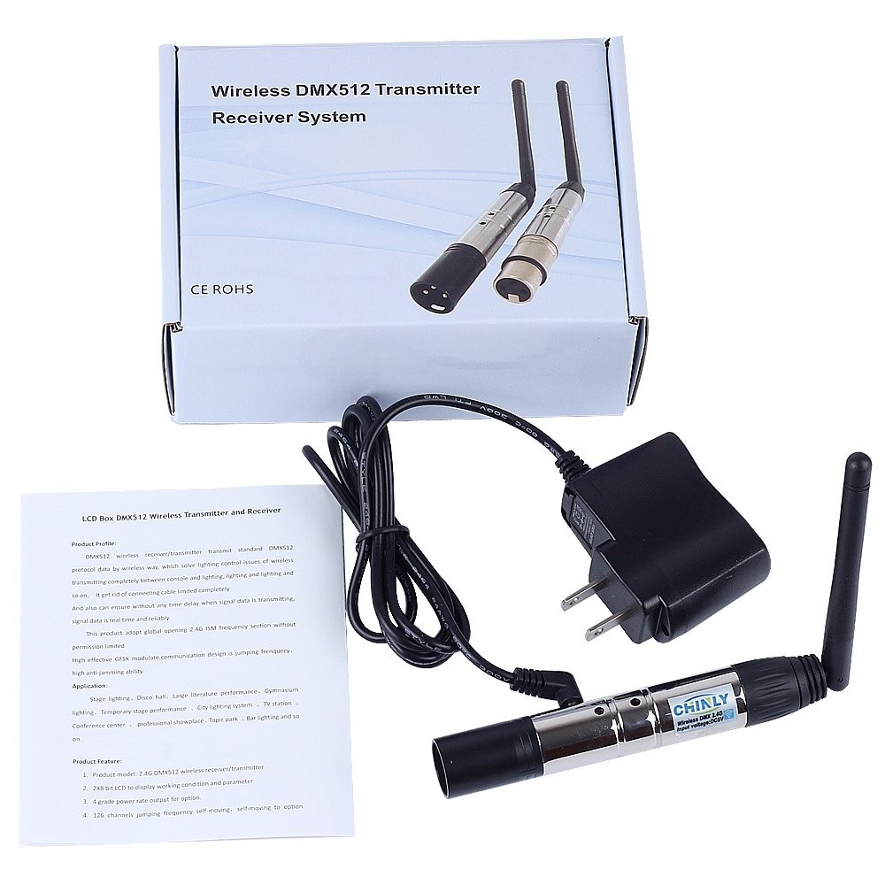 Wireless DMX 512 Transmitter Controller for LED Stage Lights - DJ Party Lighting