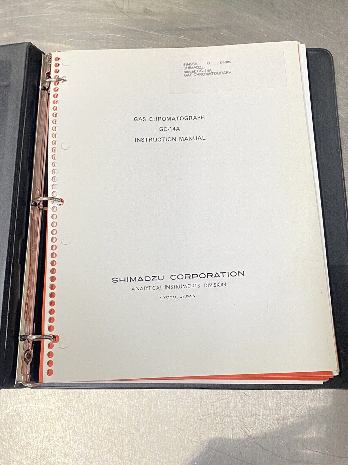 Shimadzu GC-14A Gas Chromatograph - Users Guide / Instruction Manual