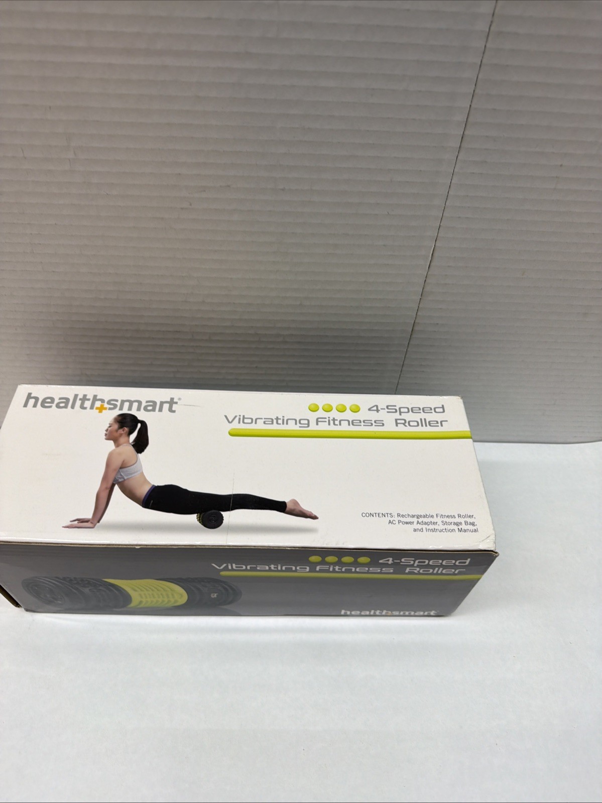 HealthSmart Full Body Roll Massager with Charger 4.75 x 11.5" Green