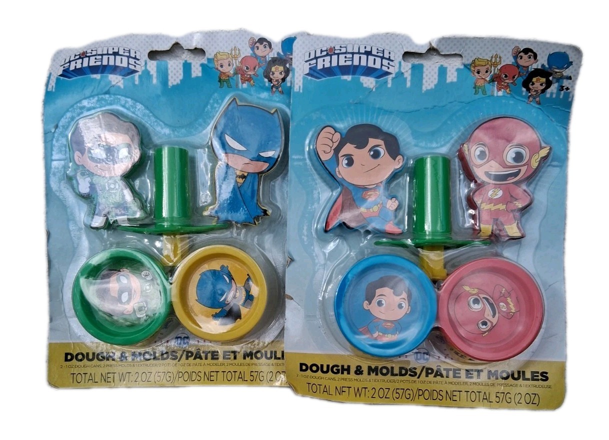DC Super Friends Dough & Molds Playset – Lot of 2 (New)