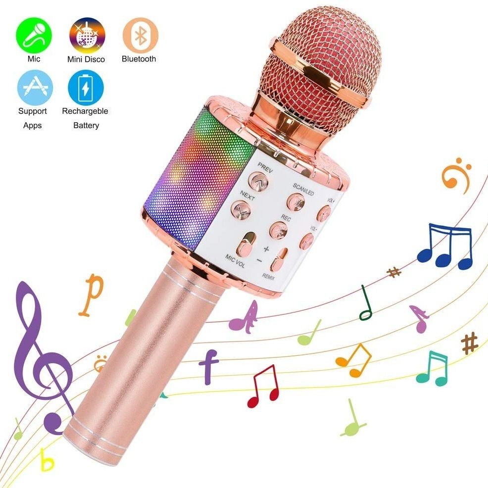 Kids Boy's Girl's Wireless Karaoke Microphone & Speaker Bluetooth w/ iphone