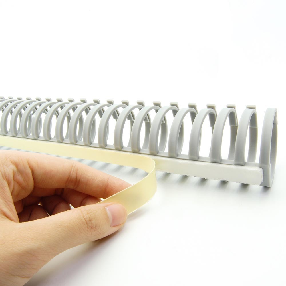 20 inch Flexible Spiral Cable Holder with Adhesive Gray