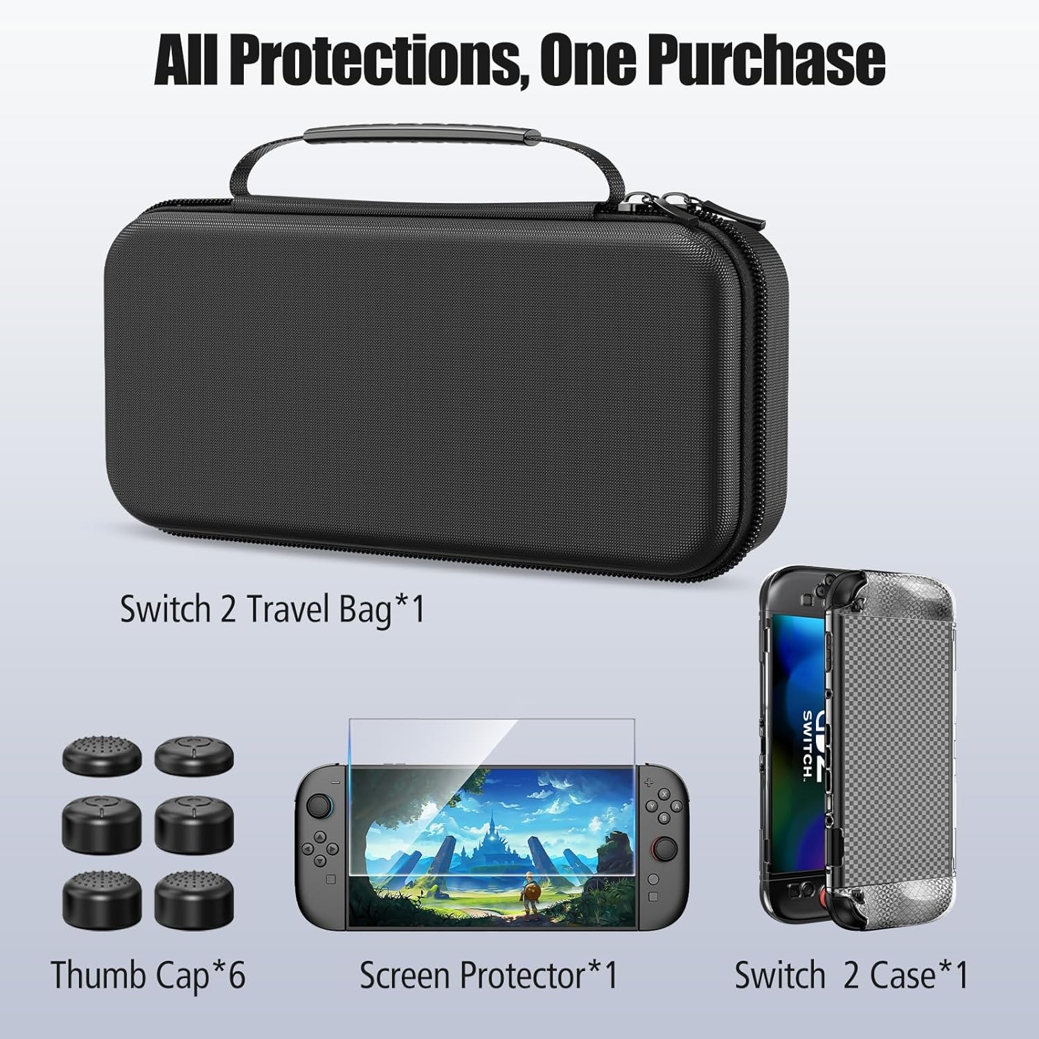 Carrying Case for Nintendo Switch 2,Portable Travel Case Large Space Hard Shell