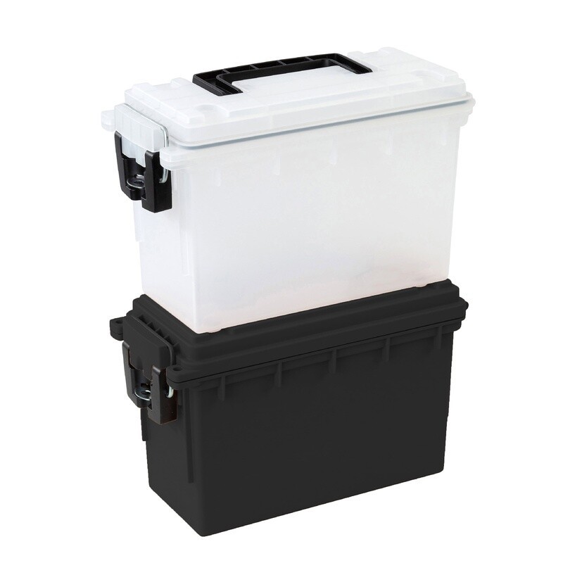 Locking Stacking Utility Box 2 Pack Storage Tool Box Waterproof Durable New