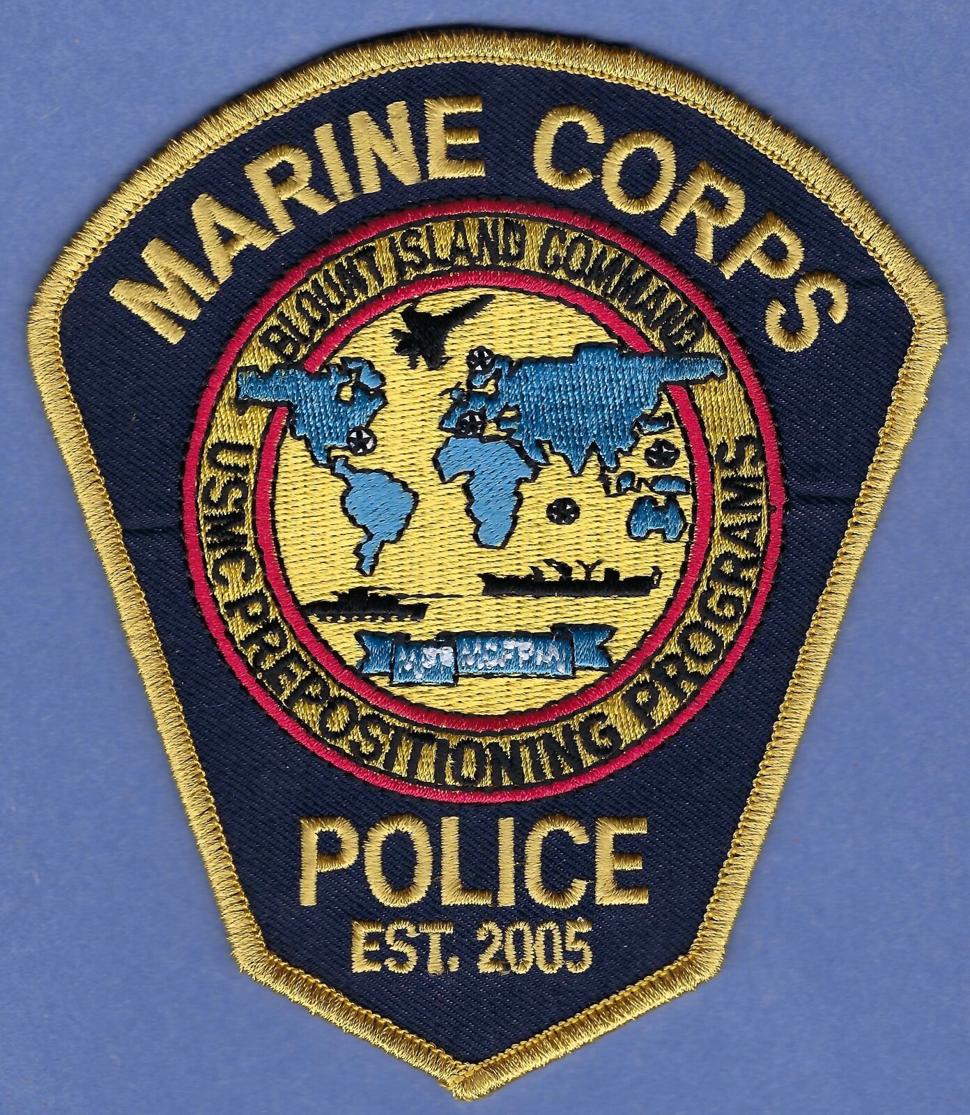 U.S. MARINE CORPS BLOUNT ISLAND COMMAND FLORIDA POLICE SHOULDER PATCH