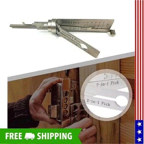 2-in-1 Stainless Steel Key Decoder SS001 PRO Lock Decoder Repair Tools