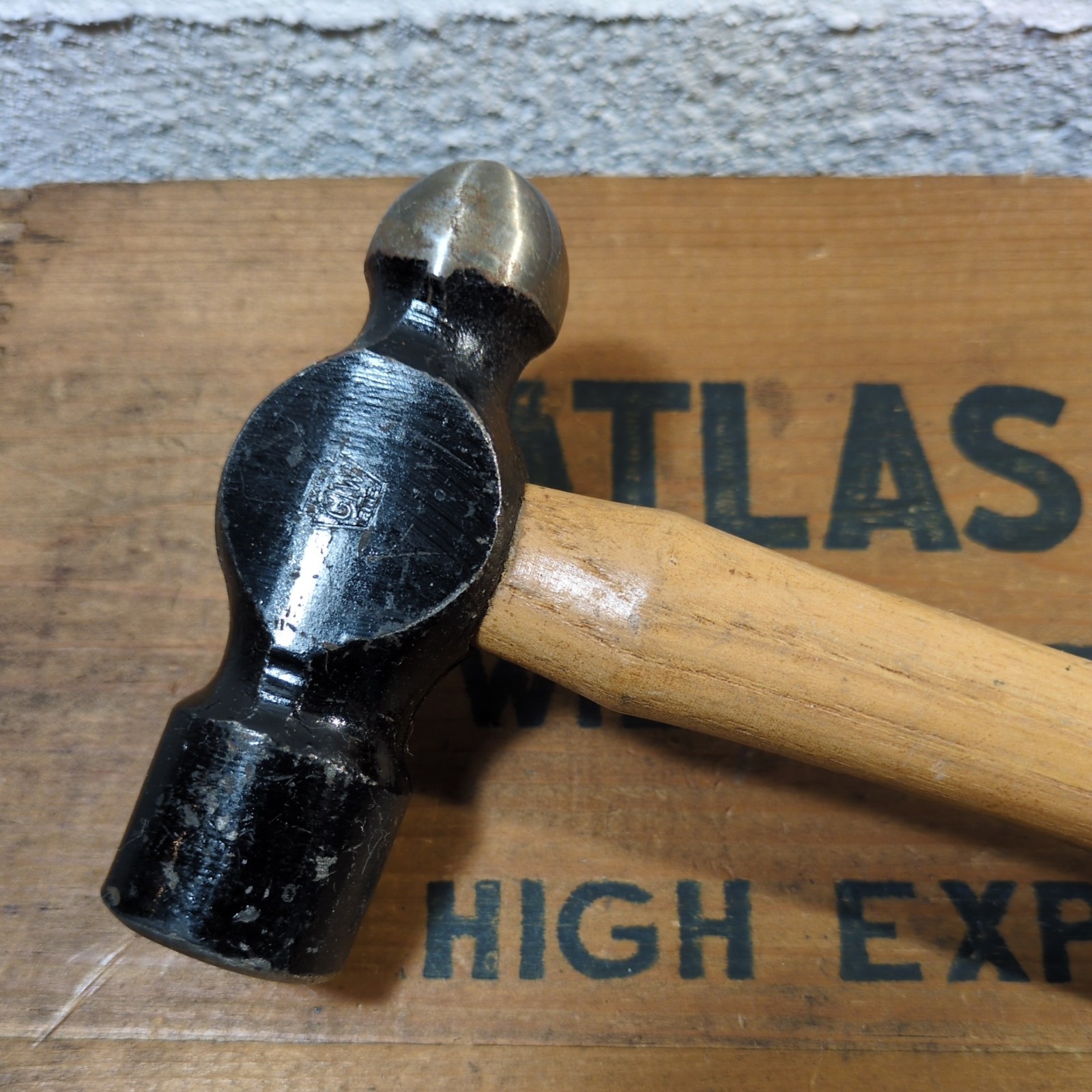 Vintage Germantown Tool Works USA "Extra Fine" Wood Handle Ball Peen Hammer 10oz