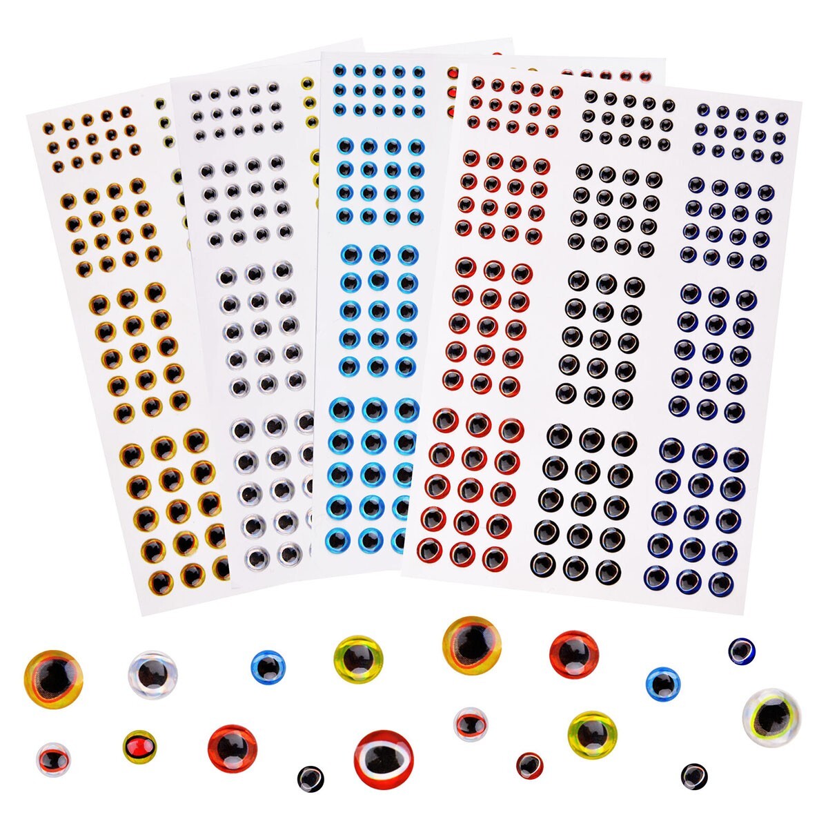 732x Fishing Lure Eyes 3mm 4mm 5mm 6mm 3D Holographic Eyes Fly Tying Jig Craft