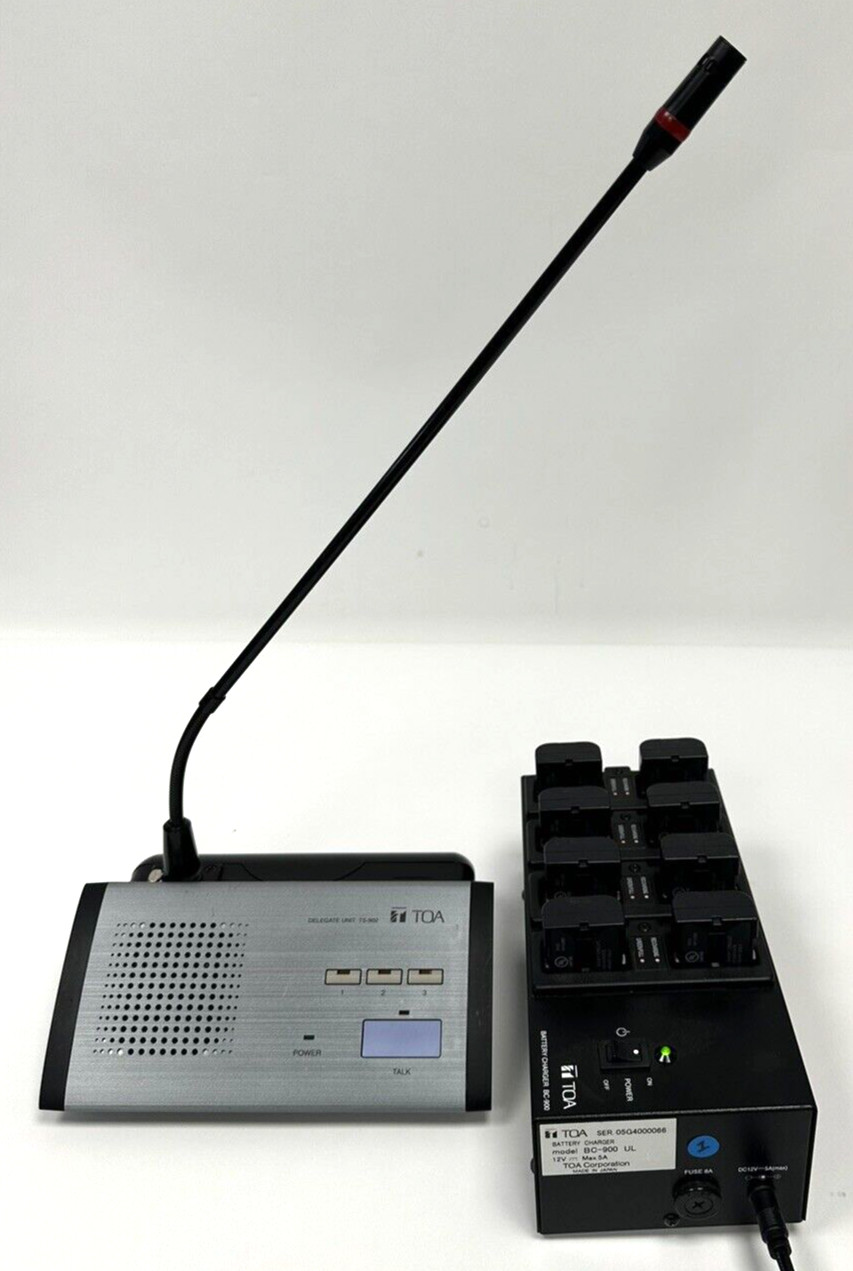 TOA TS-902Y Delegate Conference System (Cordless) with TS-904 Microphone
