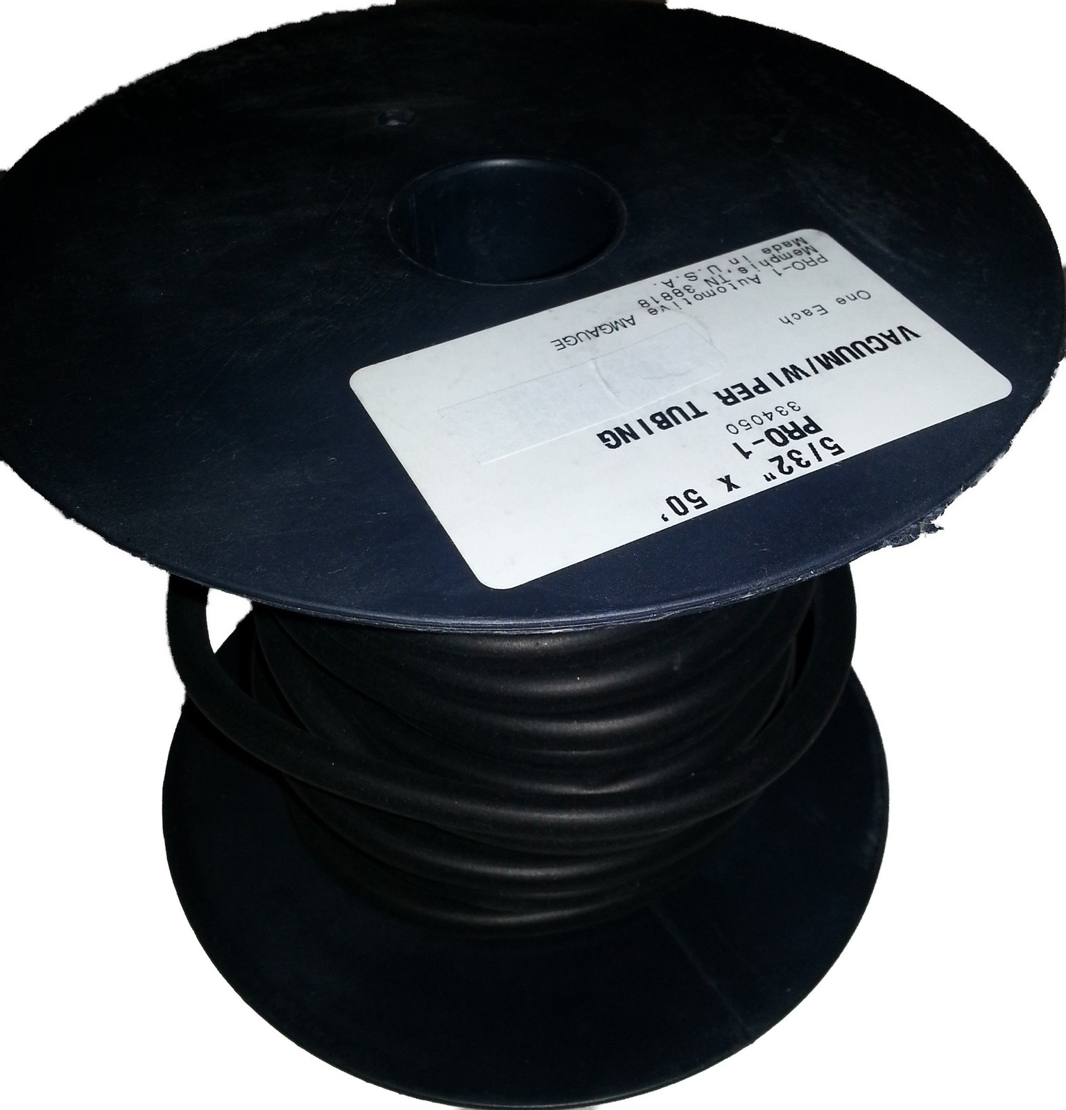 PRO 1 Windshield Washer/Vacuum Tubing 5/32 600 inches x 0.15 inches, Black