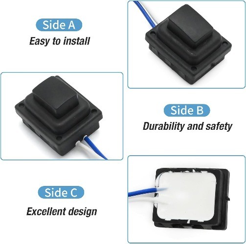 Exterior Door Handle Buckle Induction Button with Cables, Replacement for 2015 2