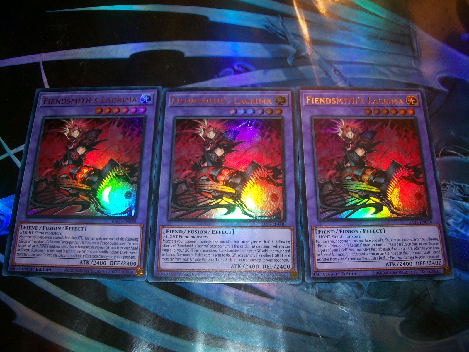 3x Fiendsmith's Lacrima 1st Edition Ultra Rare RA05-EN038 Yu-Gi-Oh!