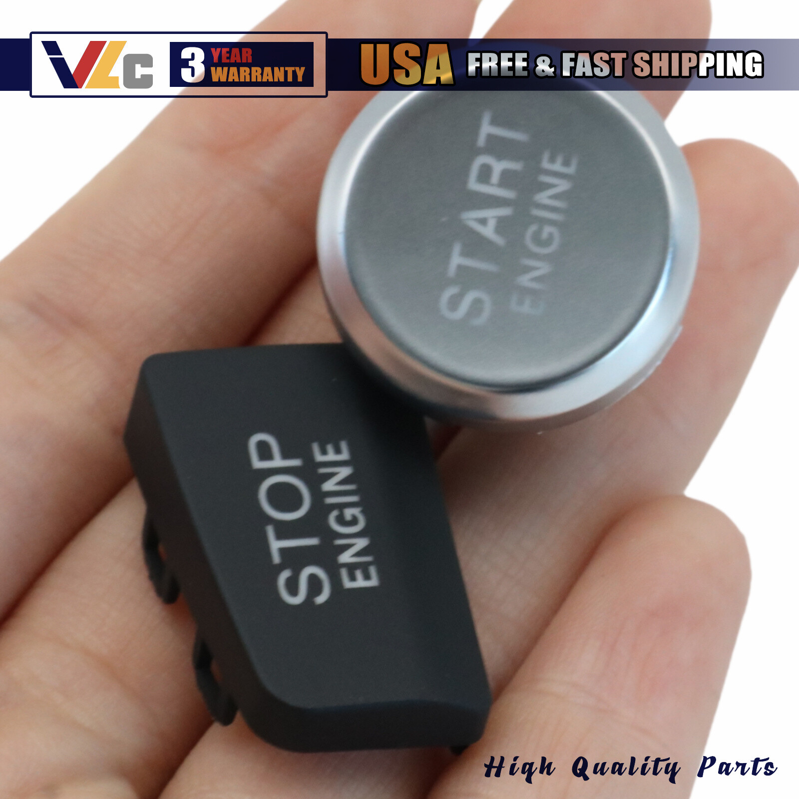 Engine Ignition Start-Stop Switch Button Cap Repair Kit For Audi Q7 2010-2015 US