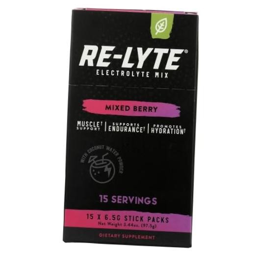 RELYTE Re-Lyte Electrolyte Drink Mix Mixed Berry 15 Servings Packets 3.44 oz