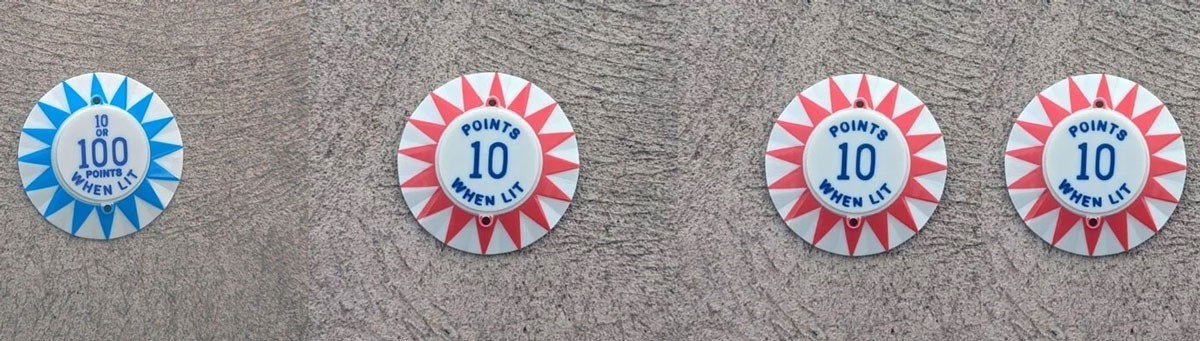 Williams Magic Town Pinball Machine Pop Bumper Cap Set