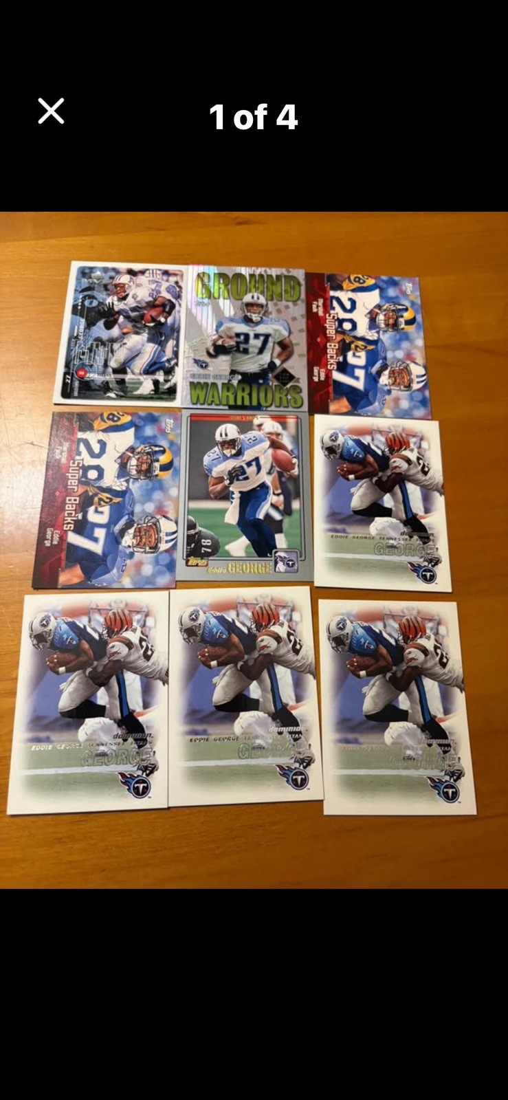 Eddie George NFL Football 32 card lot  Tennessee Titans