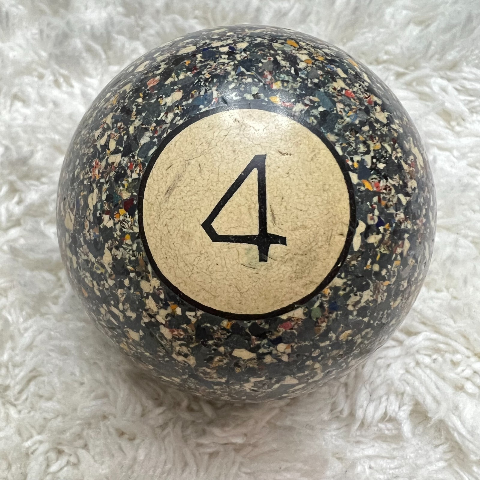Rare Vintage 2 1/4" Clay Pool Ball, 4 Ball