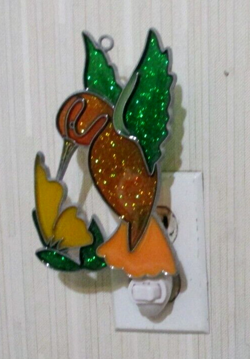 LARGE HUMMINGBIRD NIGHTLIGHT (BIRDS SUNCATCHER LIGHT)
