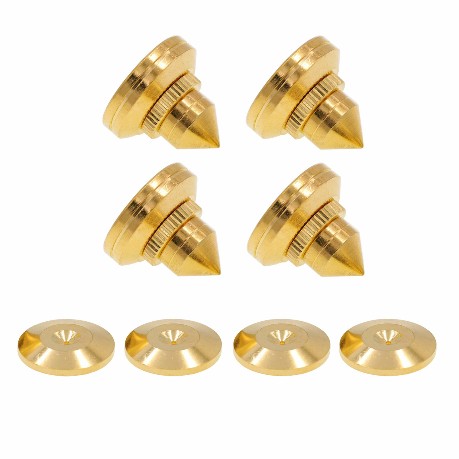 Set of 4 Brass Isolation Spike Cone Stand Feet For Speaker Turntable AMP 28x25mm