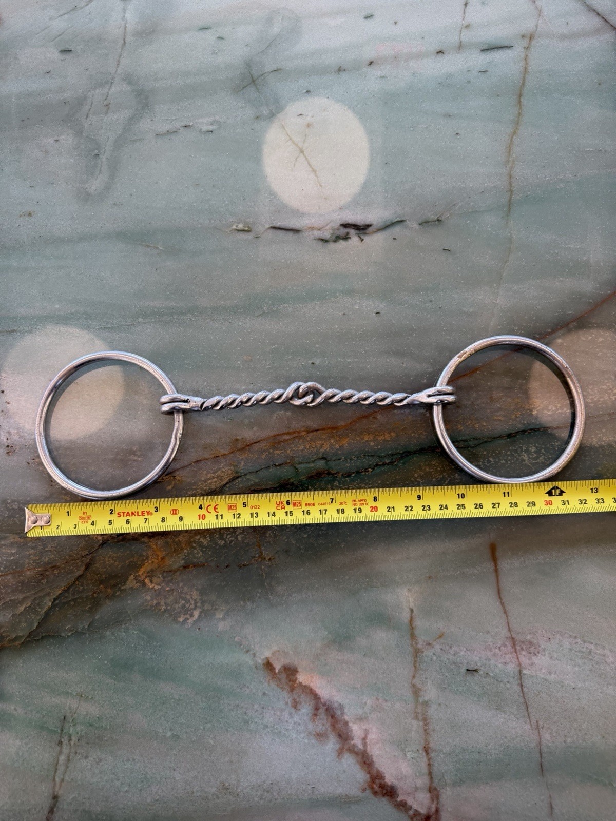 Twisted Wire Snaffle Bit Metal Ring Style English Horse Tack