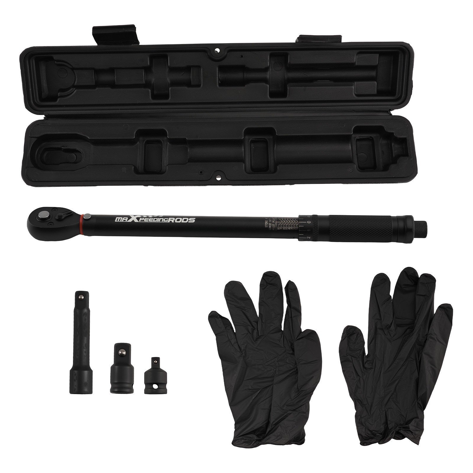 3/8" Drive Click Torque Wrench Kit 72T Gear 13.6-108.5Nm with Extensions