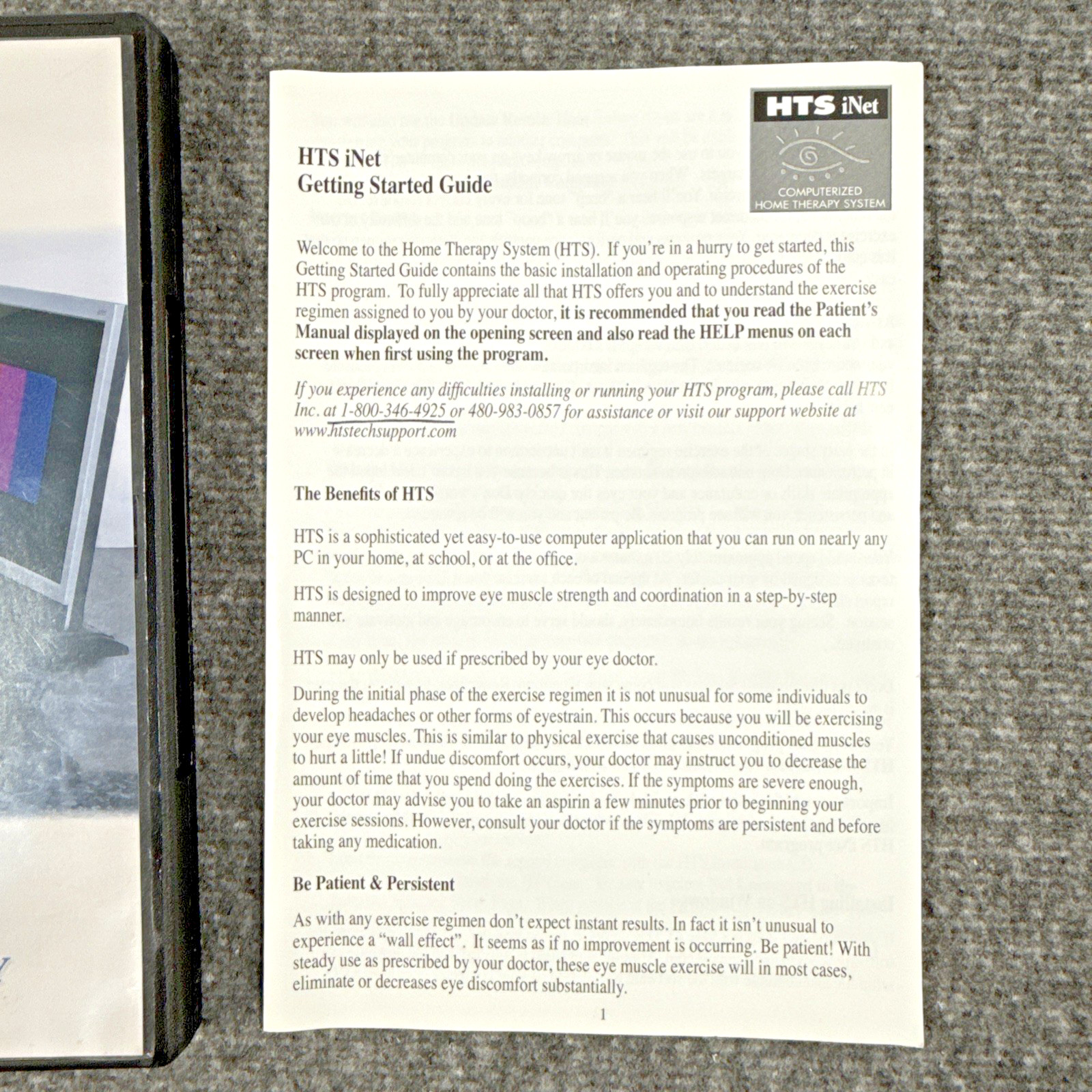 HTS iNet Computerized Home Vision Therapy CD-ROM Mac/Windows Version 9.3.8