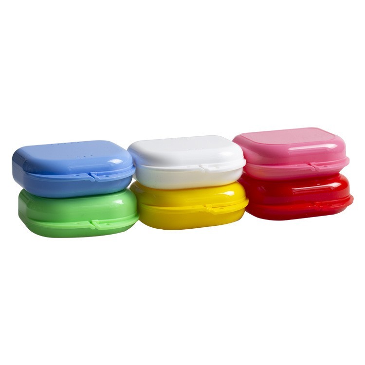 Dental Denture Storage Box Retainer Orthodontic Case Mouth Tray Multiple