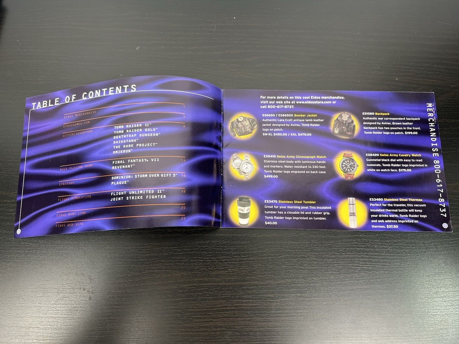 Vtg Original 1998 EIDOS Interactive Video PC Game Software & Merchandise Catalog