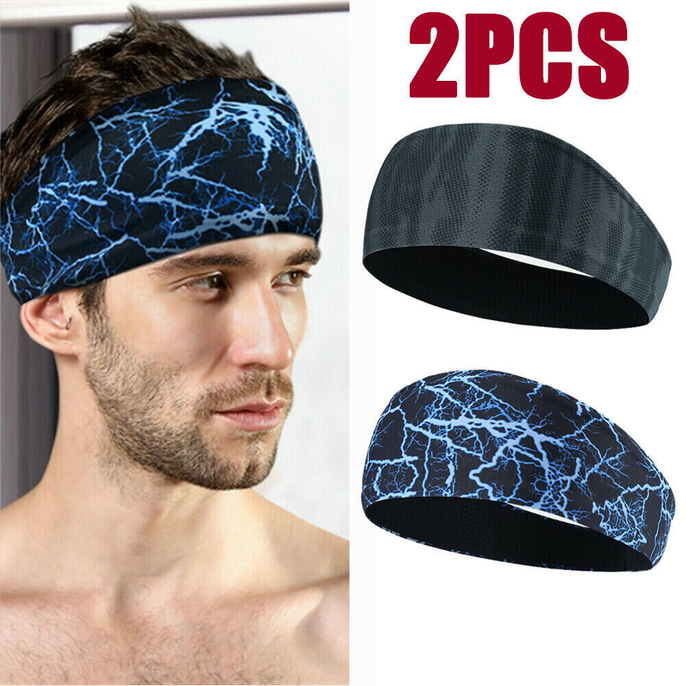 2Pack Sports Headband Running Sweatband Cycling Headscarf Hair Band Men Women US
