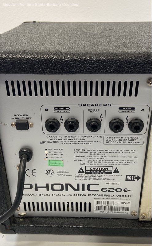 Phonic620 Powerpod Plus 2x 100 w Powerd Mixer