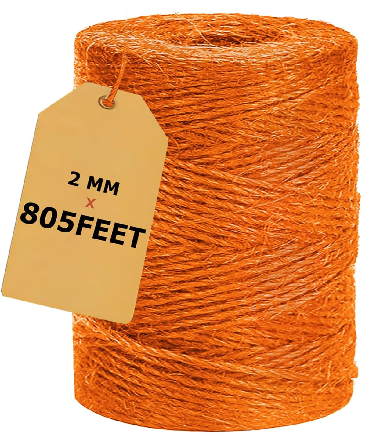 805Ft Orange Twine String Natural Jute Cord for Arts, Crafts, Décor Art, Packing