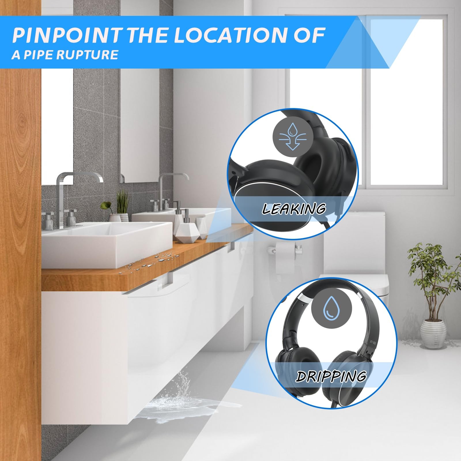 Water Leakage Detection, Underground Leak Detector, High US Plug 110V