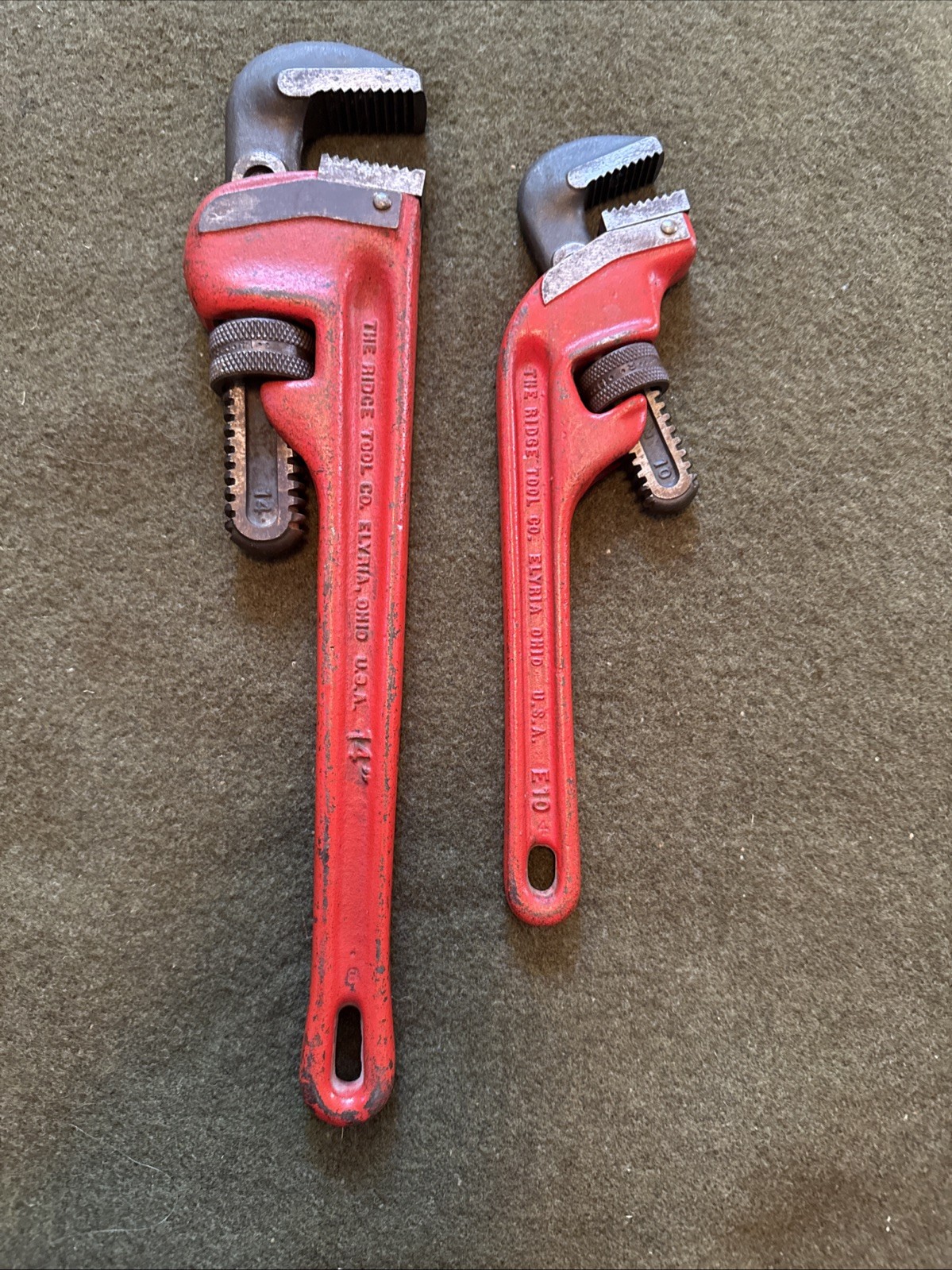 RIDGID E10 Offset & 14” Pipe Wrench Set, Elyria, USA 🇺🇸 New Jaws