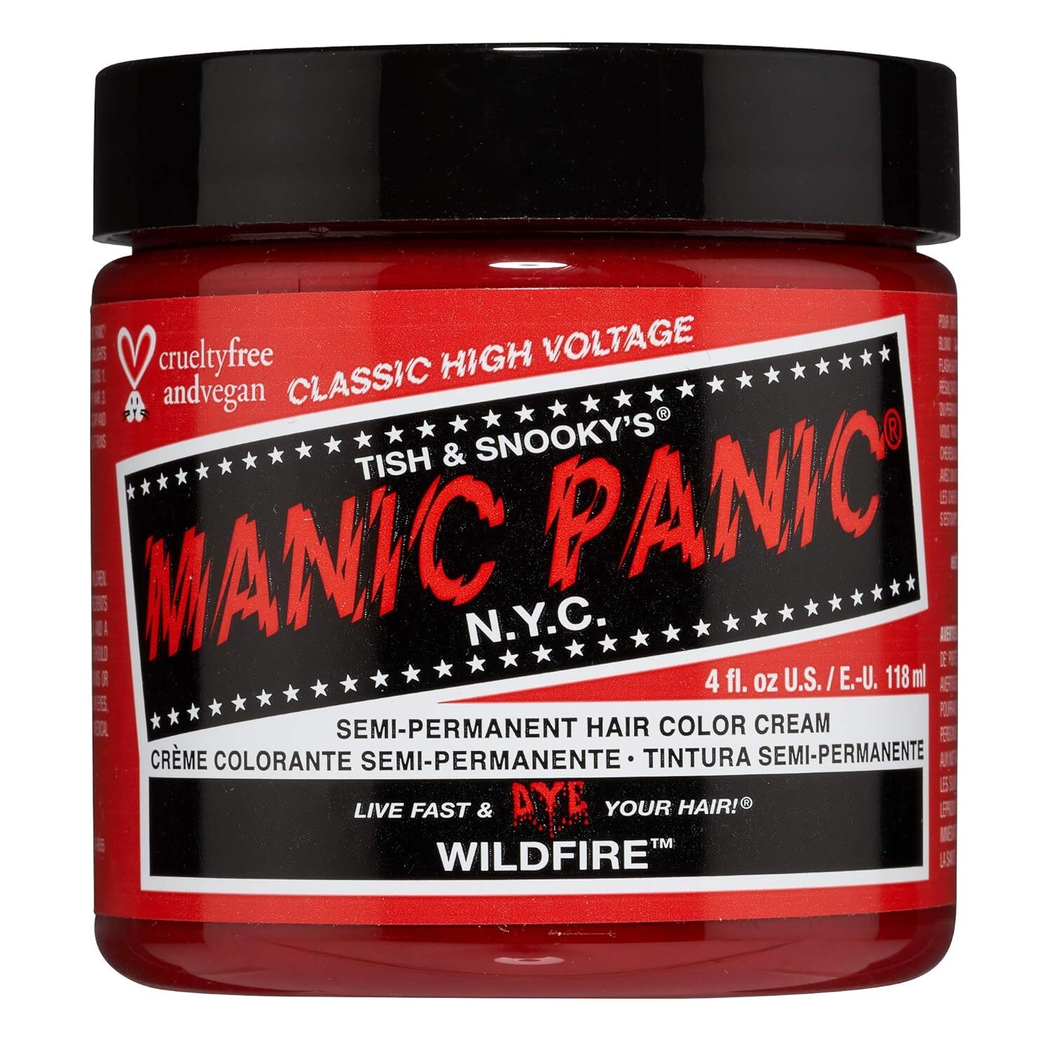 MANIC PANIC Hair Dye Semi Permanent Hair Color-Wildfire- 4 oz