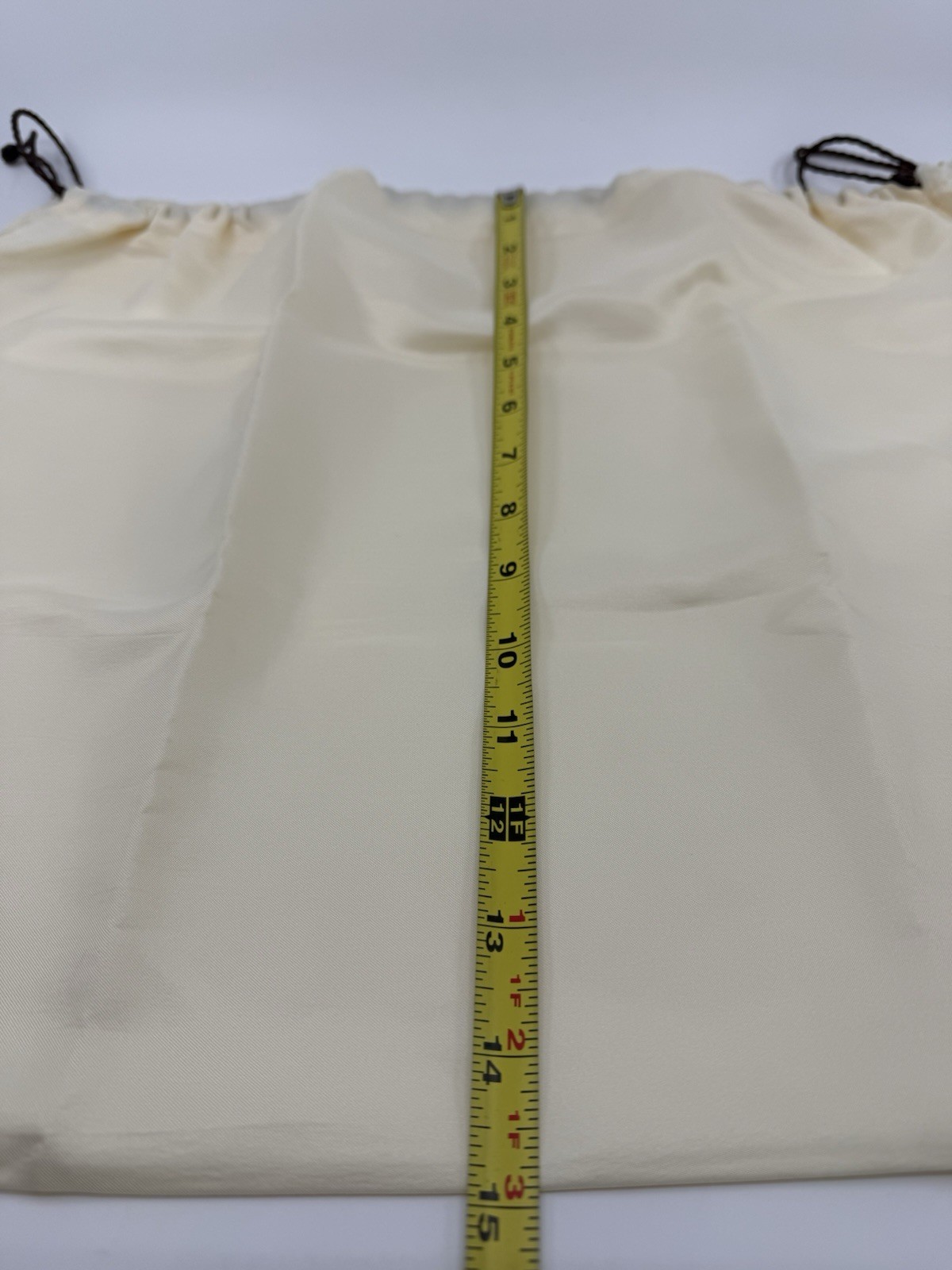 Coach Drawstring Cream Satin Dust Bag Purse