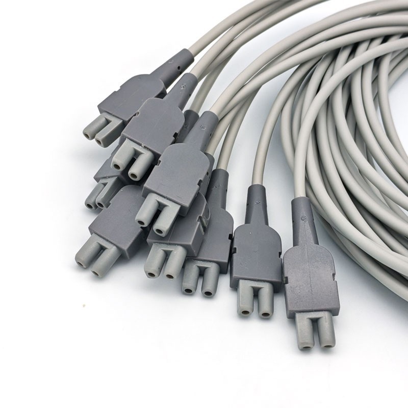 0.9m 10 per Set Universal CAM 14 ECG Leadwire Compatible with SunMed Vyaire