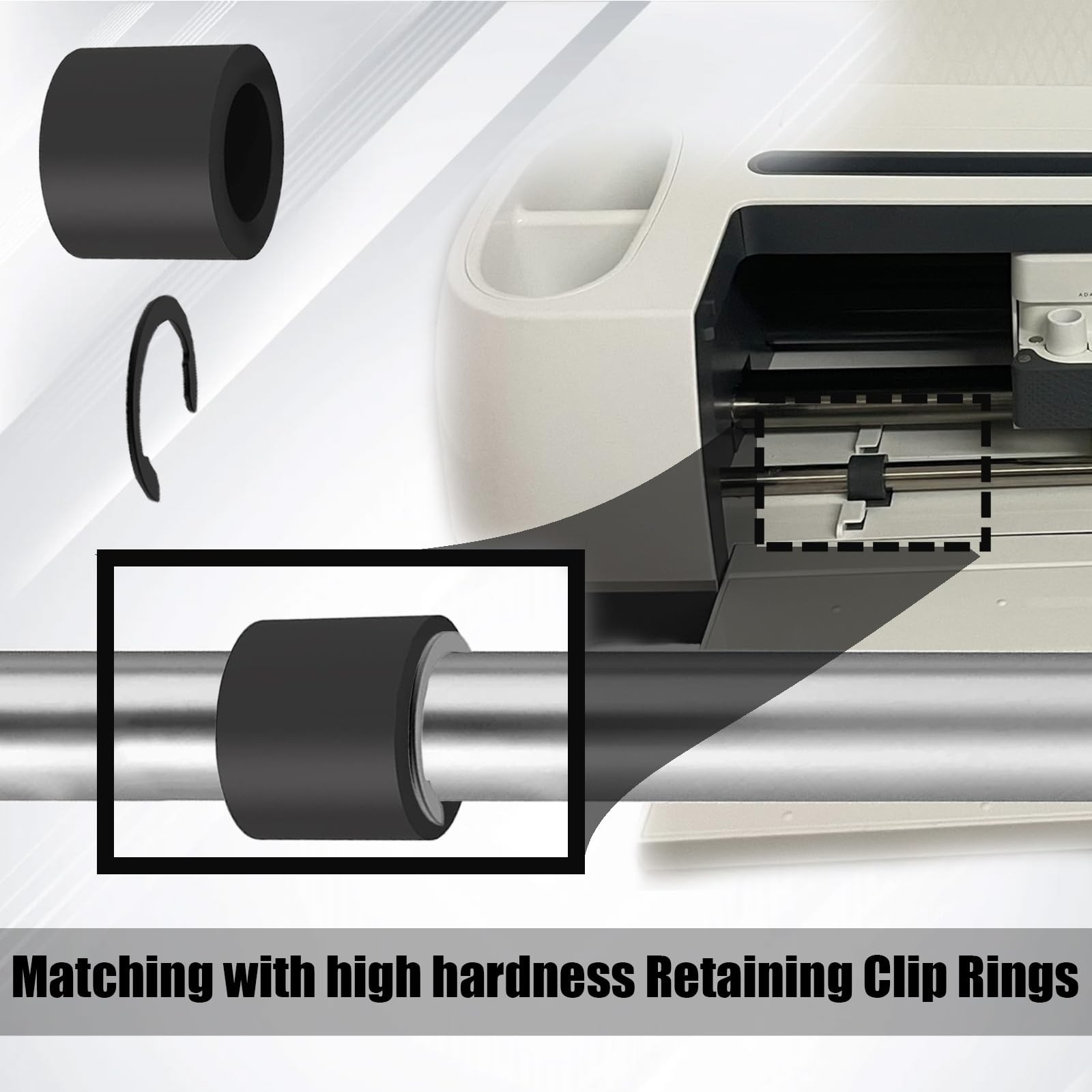 Moalaok 32-Pack Rubber Roller Replacement for Cricut Maker 3/Maker Complete Mai