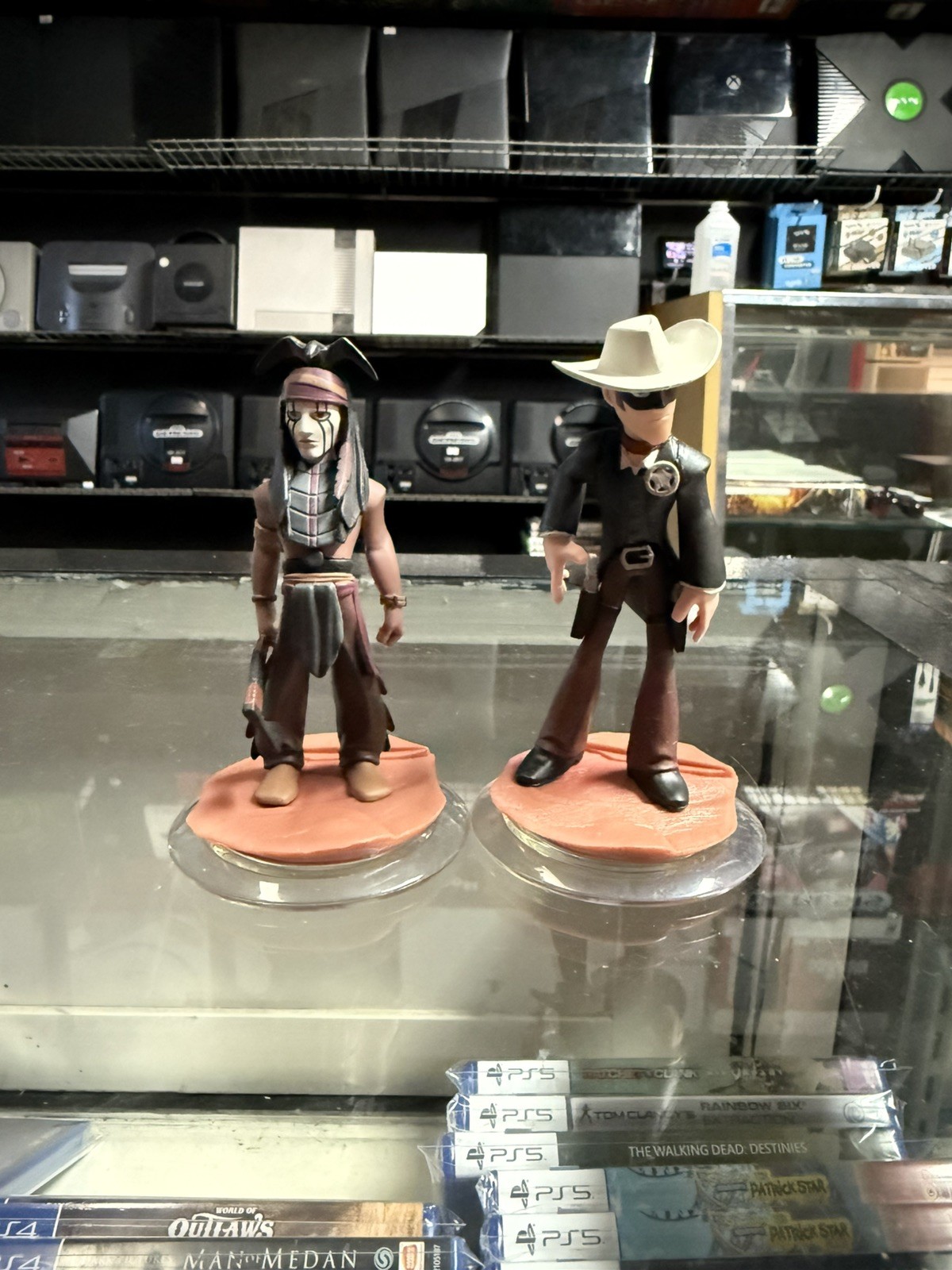 Disney Infinity Lone Ranger Character Figures Lot:  The Lone Ranger and Tonto