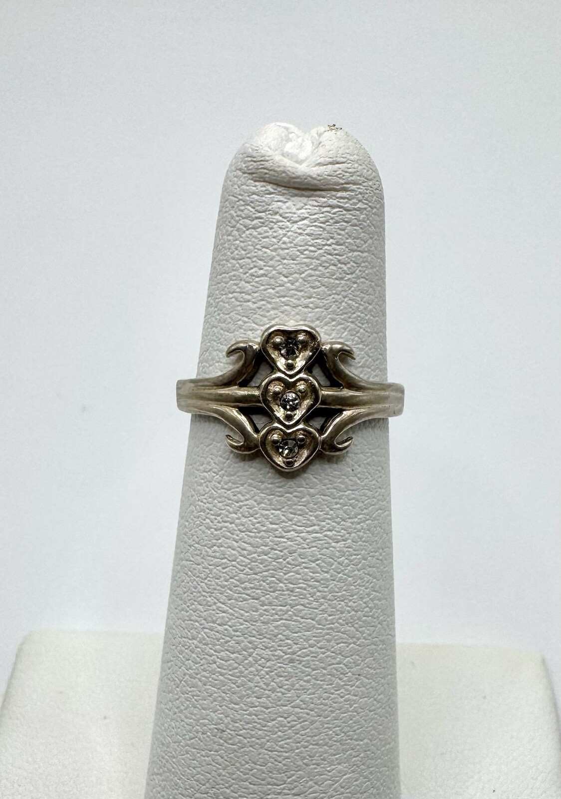 Avon Sterling Silver Cubic Zirconia Heart Toe Ring