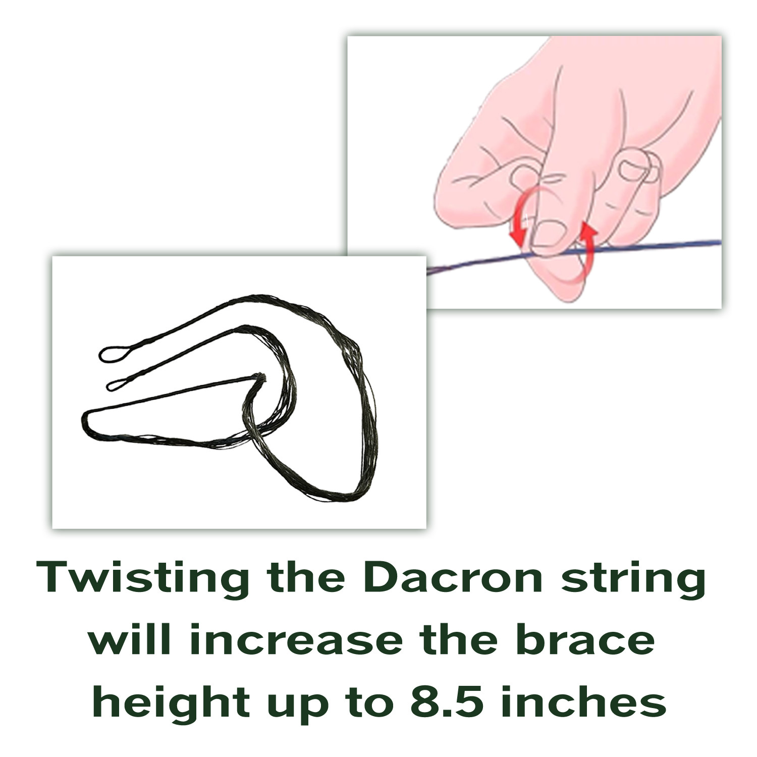 Archery Dacron Recurve Bow string Hunting Traditional Bow strings B-55 Bowstring