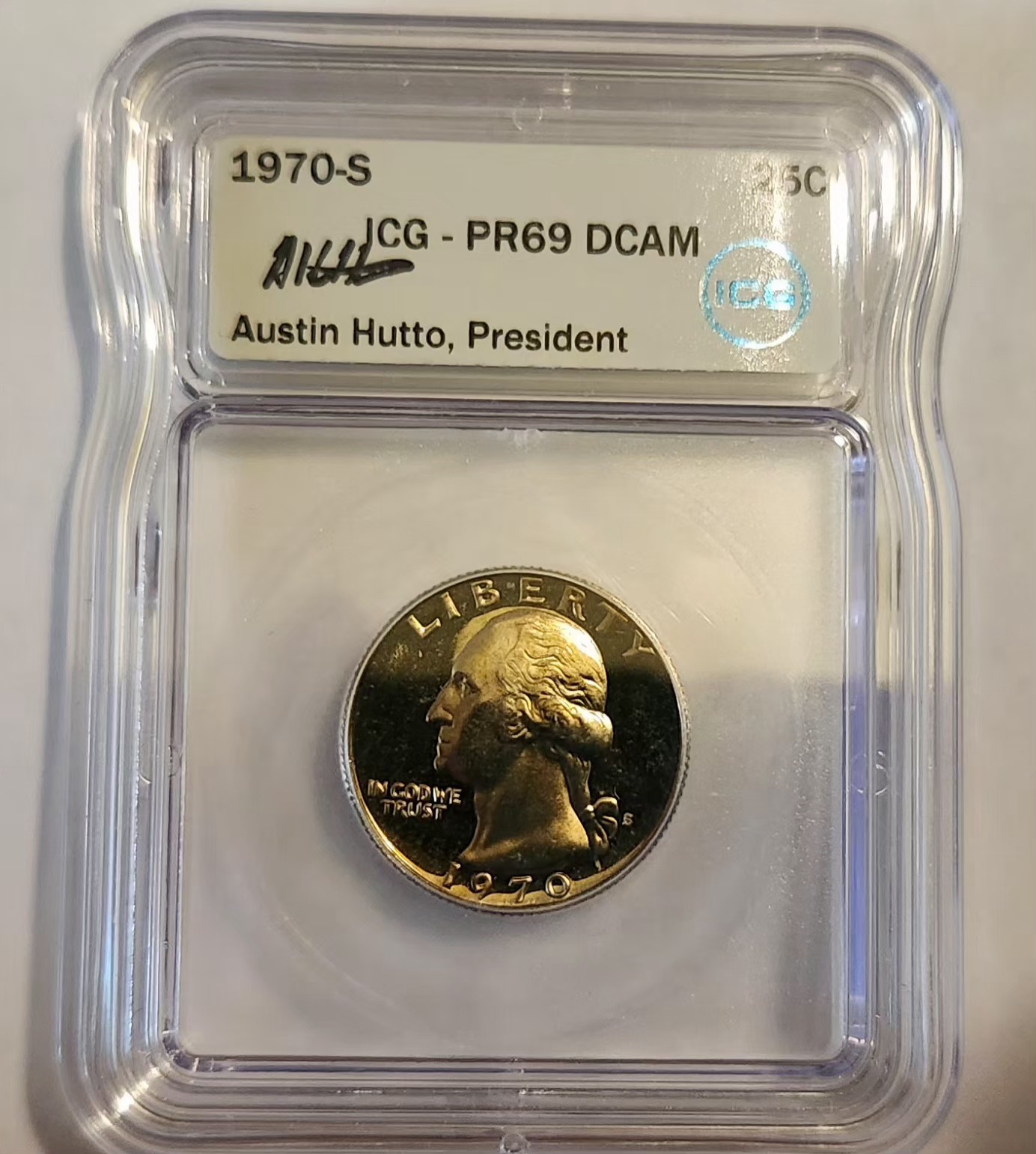 1970 S Washington Quarter 25C ICG Proof-69 DCAM PR69 PF69 UC Top Pop🥇