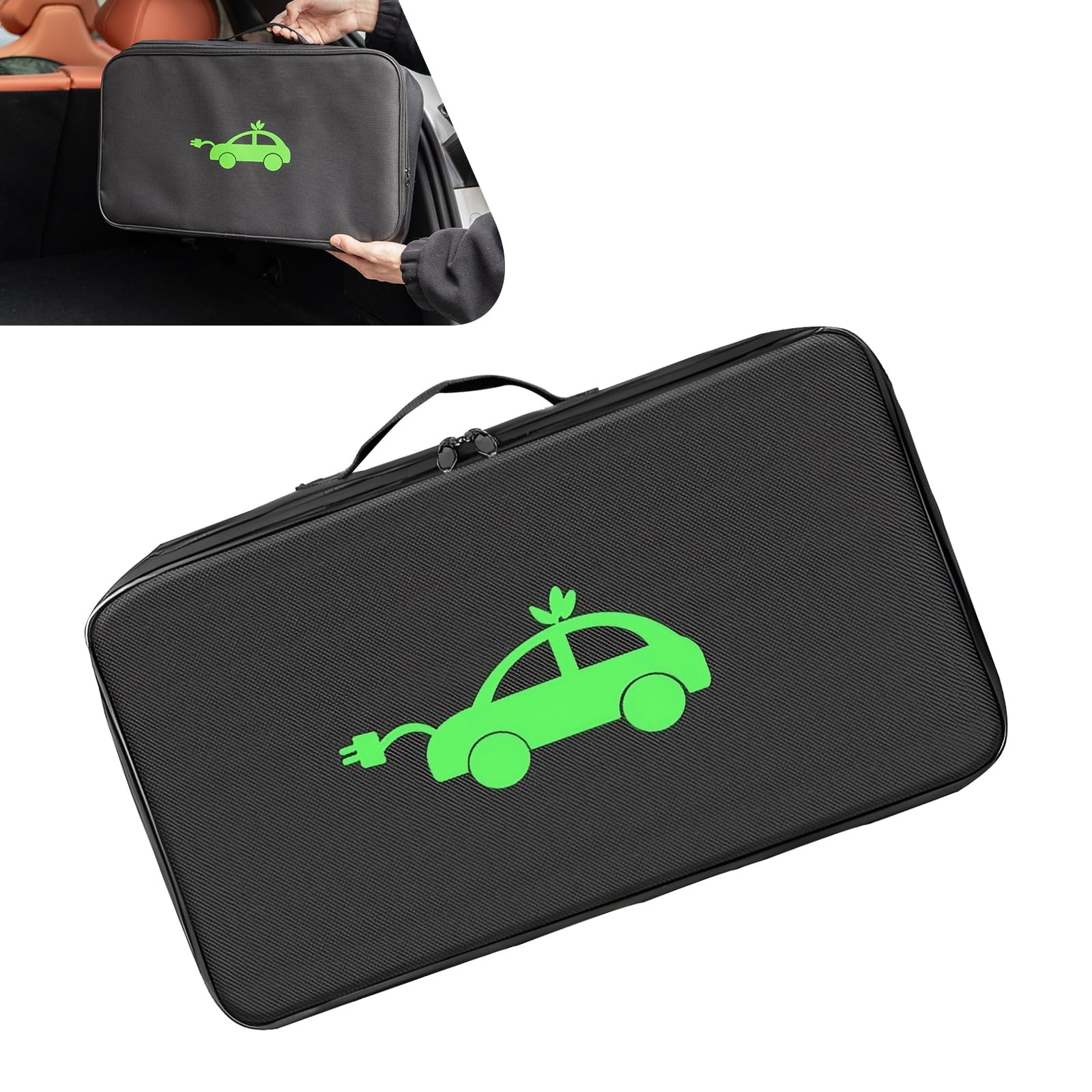 EV Charging Cable Storage Bag Portable Car Charger Cable Organizer Bag