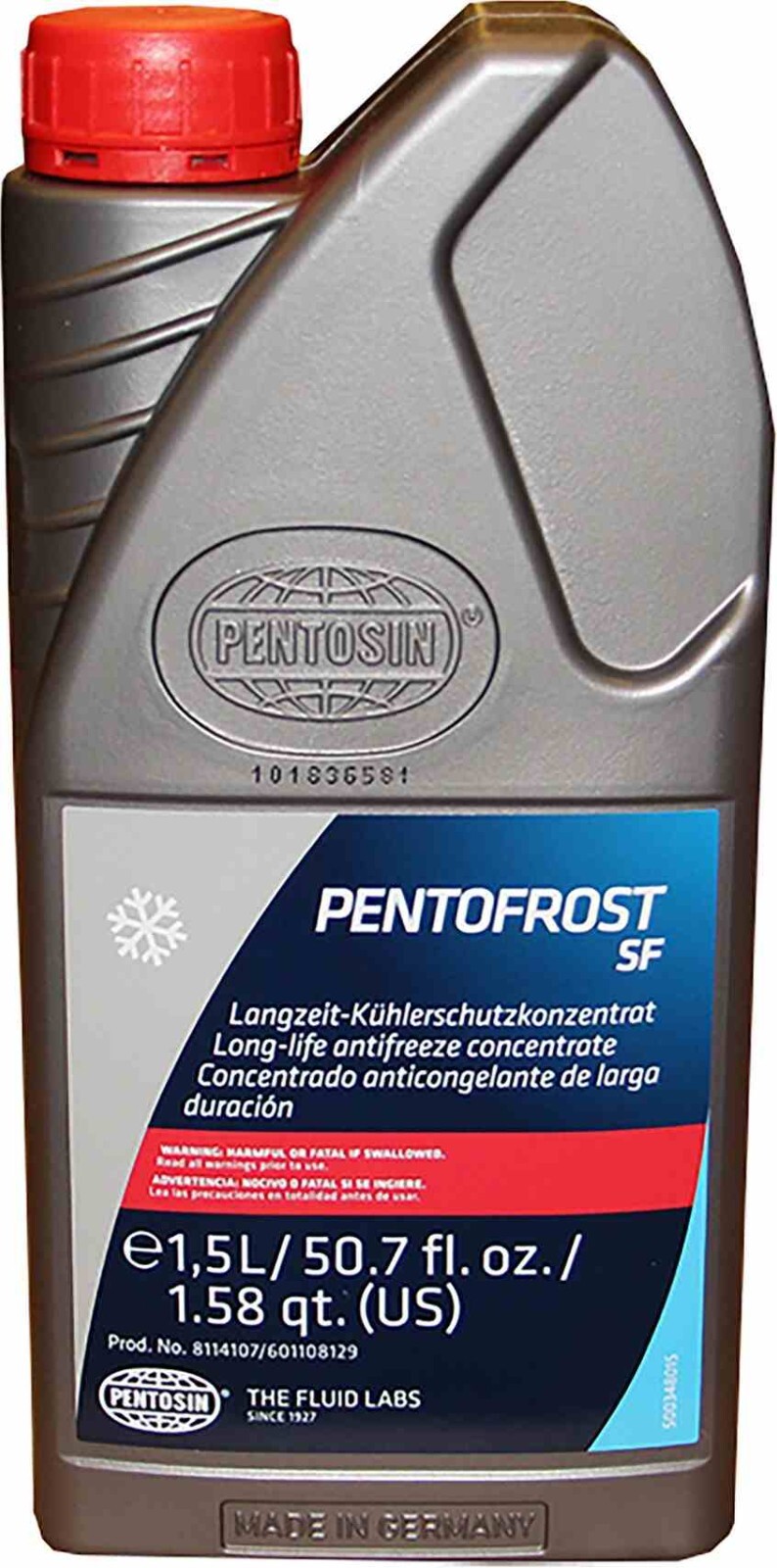 For VW AUDI GENUINE PENTOSIN SF G12 COOLANT ANTIFREEZE 1.5 LITER #8114107